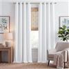 PONY DANCE 100% Oscuranti Bianche per Interni 2 Pezzi L140 x A245 CM Tende Termiche Isolanti per Camera da Letto Curtains Soggiorno con Anelli