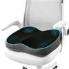 XUNIVERS Cuscino Ergonomico per Sedia,Cuscino in Schiuma di Memoria e Gel Premium con Base Antiscivolo per Lungo Comfort,Cuscino di Supporto per l'anca per Sedia da Ufficio,Sedile Auto,Sedia da Gaming