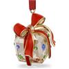 Swarovski Holiday Cheers Decorazione Regalo, con 462 Sfaccettature di Cristalli Swarovski, Designer Edith Mair, Natro Gros-Grain, Placcatura in Tonalità Oro Champagne, 4,4 x 3,7 x 3,9 cm