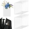 CANIPHA 20 pezzi porta fiore all'occhiello in plastica bouquet, porta fiore all'occhiello per fazzoletto da taschino, porta fiore all'occhiello con maniche trasparenti, senza spilla richiesta, porta fiori