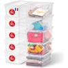 Iris Ohyama Scatole Portaoggetti, 5L, Set di 10, Trasparente, Chiusura facile, Impilabile, Plastica Trasparente, Per Armadio, Scaffali, Scuola, Organizzazione, Giocattoli, Cartoleria, Scarpe, CNL-5