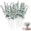 Helweet Eucalipto Artificiale Rami, 20 Pezzi Decorative Foglie e Piante Artificiali per Matrimoni, Composizioni Floreali, Scrivanie e Soggiorni, 37cm