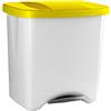 Denox Ecologico - Pattumiera, 50 Litri, Giallo e Grigio