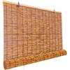 DUYULIANG Tapparella Avvolgibile Bamboo, Tende Veneziane per Esterni Interni Giardino Portico, Tenda A Rullo in bambù, Privacy 100x200 120x160 150x180 150x200cm, Protezione Solare(90 x 200 cm)