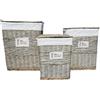 Capra Group TRIS portabiancheria rettangolare in vimini My Storage Home grigio marrone