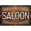 LuckyLinde Targa in metallo resistente alle intemperie, 30 x 20 cm, per cowboy, Wild-West Fans, cartello decorativo (Saloon)