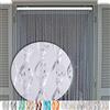 Cirillo Tende Tenda/Moschiera PVC -Modello 21 - Asta in Alluminio - Made in Italy - Misure Standard (95X200 / 100X220 / 120X230 / 130X240 / 150X250) - (120X230, Trasparente Glitter Argento (8))