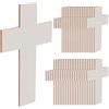 Tissting 36 Pezzi Abbellimenti Forme Croce in Compensato, Forma di Croce Incompiuta Pezzi in Legno, 11 x 7 cm, 3 mm di Spessore, Dischi in Legno Fai da Te per Matrimoni, Feste, Decorazioni Natalizie