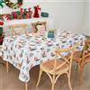 Bseical Tovaglia Natalizia Quadrata, Tovaglia Natale Rotonda, Rettangolare Tovaglia Tavolo Per Capodanno Inverno Vintage Elegante Tablecloths Stoffa Lavabile cedro 100 x 140 cm
