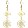 EUEAVAN Orecchini Metatron Cube Witch Knot Triquetra celtica Trinità Nudo De Bruja Geometria sacra Sigilli Wiccan dell'Arcangelo Gioielli talismani Regali irlandesi per donne (oro 1)