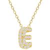 VIROMY Collana Iniziale Oro-Collana con Ciondolo a Forma di E Lettera Placcata in Oro 14 Carati Compleanno San Valentino da Donna