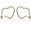 LA TRIADE STUDIO® - ORECCHINI CUORE IN ARGENTO 925, PLACCATI ORO GIALLO, ORO ROSA O RODIO, ELEGANZA MINIMAL, STILE RAFFINATO PER OGNI MOMENTO.