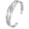 EUEAVAN Bracciale con nodo delle streghe Nodo celtico Nudo De Bruja Bracciale Tripla Dea Buona fortuna Triquetra Trinità Amuleto Wiccan Gioielli Regali irlandesi per streghe (argento 2)