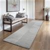 the carpet Everest - Tappeto moderno a pelo corto, per soggiorno, camera da letto, effetto 3D, alta densità e piacevolmente morbido, design panglao, grigio, 80 x 300 cm