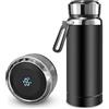 Ruioomeep Thermos con indicatore di temperatura 800 ml, thermos con indicatore di temperatura, in acciaio inox 304, thermos per bambini, a prova di perdite, senza BPA, Smart Bottle per viaggi, ufficio, sport