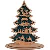 TAIZhiChen Decorazione Natalizia, Tavolo, Albero di Natale Rustico, Cartello Decorativo in Legno per Ufficio, Soggiorno, Festa Al Chiuso, Stile E