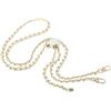 PATIKIL 55 Pollici Catena Tracolla Borsa, Catena in Metallo Pelle Regolabile Sostituzione Tracolla per Borsa a Mano Spalla Tracolla Pochette, Bianco/Oro Chiaro