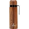 Cuopru Thermos per Yerba Mate - isolamento sottovuoto con doppia parete in acciaio inox - senza BPA - una bottiglia termica appositamente progettata per essere utilizzata per tazze o zucche, venature del