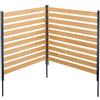 VEVOR Recinzione per Riservatezza in Legno 2 Pannelli, 1100 x 982 x 1085 mm, Schermo per Recinzione per Condizionatore d'Aria, Recinzione per Piscina con Picchetti in Metallo, per Decorazione Esterno