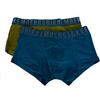Dirk Bikkembergs Bikkembergs Confezione 2 Boxer Parigamba Uomo Articolo B4B4002, 2565 Turchese/Verde Acido, S
