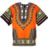 CHAINUPON Africano Dashiki Camicia di Cotone Uomini Donne Festival Tribale Boho Hippie Caftano Bohemian, Marrone e oro.