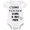La Ruotante Body neonato adatto a tifoso palermitano come papà manica corta idea regalo nascita tutina - 0-6 mesi