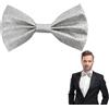 XIABYAYU Papillon Uomo Paillettes, Papillon Uomo Scintillante, Papillons Paillettes Argento, Accessori Festa per Carnevale, Matrimoni, Feste in Costume