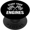 Retro Fan For Dad Vintage Motorsport Divertente detto Avviare i motori da corsa sarcastica PopSockets PopGrip Adesivo
