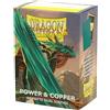 Dragon Shield - Bustine protettive Doppie, opache, Dimensioni Standard, 100 Pezzi, morbide e Resistenti, per Carte da Gioco collezionabili Pokemon, One Piece e Magic: The Gathering, Power & Copper