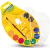 CRAYOLA - Set 12 Acquerelli con Pennello, Tavolozza Richiudibile con Coperchio, Attività Creativa per Bambini, Colori Assortiti, 53-8434