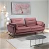 LIBEROSHOPPING Divano 2 Posti Arans 170 cm in Velluto Antimacchia Moderna Rosa