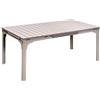 VERDELOOK | Tavolo Allungabile Tenerife Beige 180/240x90 H76 cm, Rettangolare da Giardino con Piano in HDPE Effetto Legno e Struttura in Metallo Verniciato, Apertura con Ali Laterali