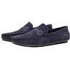 Kanggrei Mocassini da Guida da Uomo Dettagli Cuciture in Ecopelle Tomaia in Pelle Scamosciata Suola in Gomma Antiscivolo Tacco Piatto Flessibile Mocassino Slip-on Classico Casual