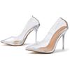 HIKKWXVN Décolleté Trasparenti da Donna Scarpe Eleganti da Sposa con Punta a Punta Décolleté a Spillo, per Feste, Balli, ritorni a casa, Scarpe Eleganti,Argento,38 EU