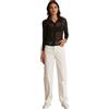 NA-KD Women's Wide Leg Raw Hem Denim Jeans