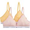 Tommy Hilfiger Donna Reggiseno a Triangolo Confezione da 2 a Costine, Multicolore (Foggy Pink/Valencia Orange), XS