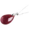 PAKMEZ Pendente della collana di perle di goccia d'acqua di cristallo di quarzo fragola naturale