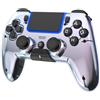 BETMI Controller Wireless per PS5 Pro/Slim, compatibile MAC/Steam Deck/PC, joystick Effetto Hall, doppia vibrazione/Macro/Turbo, jack 3,5mm, 6 assi, gamepad LED con altoparlante (Silver)