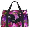 Kfjghhl Borsone da viaggio con sfondo rosa, grande, pieghevole, impermeabile, per la notte, spiaggia, piscina, sport, palestra