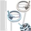 Sunshine smile Stanley - Coperchio a prova di perdite, 2 pezzi, coperchio di ricambio rimovibile per 1,2 l, coperchio di ricambio a prova di perdite, con 4 cannucce e 1 spazzola per cannuccia