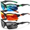 MLPKOI 3 PCS Occhiali da Sole Ciclismo, Occhiali da Sole Sportivi Polarizzati UV400 Occhiali Veloci Occhiali Ciclismo da Uomo Donna per Pesca/Corsa/Sport all'Aperto