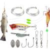 Generic Set di esche da, esche con gancio e lenza da, versatili, per trote, pesce persico e luccioperca nei laghi