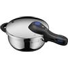 WMF Perfect Plus One Pot - Pentola a pressione a induzione da 3 l, pentola a vapore con protezione della fiamma, grande segnale di cottura, 2 livelli di cottura, manico del coperchio rimovibile