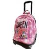 Tinta Unita Trolley Zaino Scuola Dream Cross, Queen Sganciabile NUOVE RUOTE SALI SCALE con carrello amovibile TINTAUNITA Pool Over