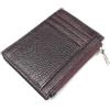 LOVSSU Portafoglio casual da lavoro in pelle con cerniera e porta carte di credito personalizzato nome(D-red)