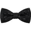HOULIFE Papillon da uomo con strass pre-annodato papillon con paillettes papillon regolabile con cristallo per feste di nozze banchetti, Nero 1, M