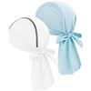 GXCROR Durag - Bandana da uomo, ad asciugatura rapida, traspirante, per ciclismo, moto, corsa, azzurro + bianco (con accenti neri), Taglia unica