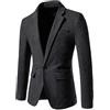 HUIANGLIYG Blazer Casual da Uomo in Tweed Semplice, vestibilità Slim, con Revers A Lancia, Un Bottone, Giacca Sportiva Vintage Pied De Poule, Giacche per Lavoro, Affari, Matrimonio