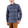 Carhartt Loose Fit Heavyweight Flannel Long Sleeve Plaid Shirt vestibilità Ampia, Colletto con Bottoni, Manica Lunga, Polsino Doppio Polsino a Botte, Camicia di Flanella Scozzese Uomo (Pacco da 1)