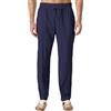 SEAYIJIA Pantaloni Uomo Lunghi Leggeri Estivi Modello Comodo Casual con Tasche per Vacanze Spiaggia Pantalone con Coulisse, Blu Marino XL